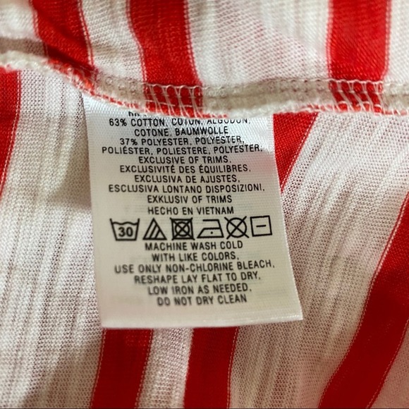 Meadow Rue Marin Striped Top Red & White Size Large - Picture 13 of 13